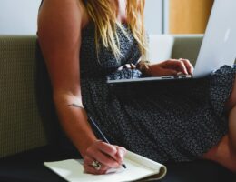 student researching scholarships