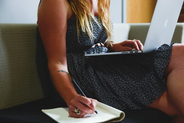 student researching scholarships