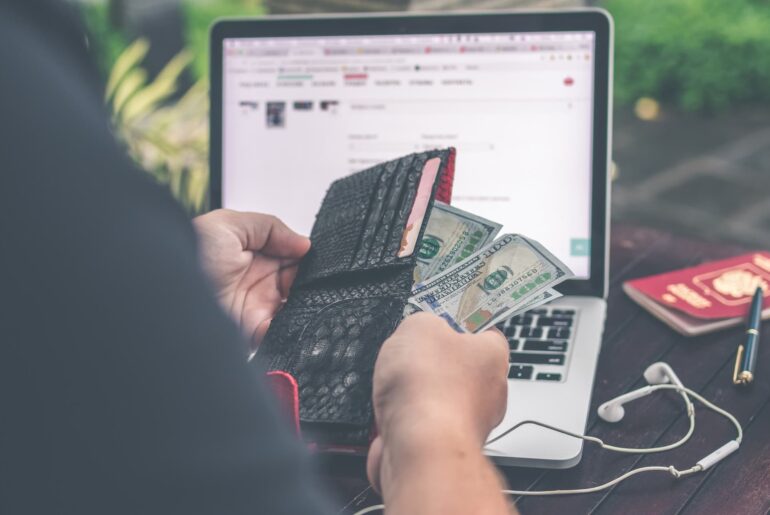 A man holding money