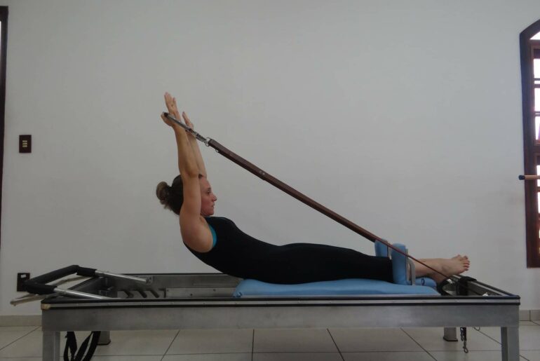 A woman doing pilates physical therapy