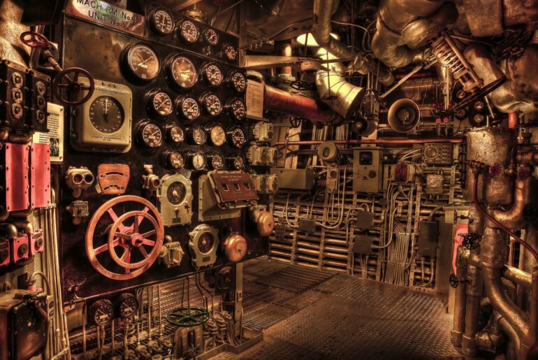 An engine room