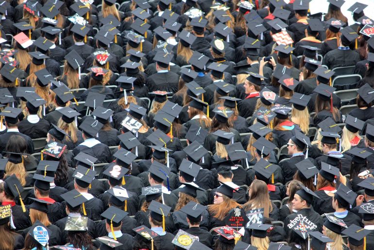 graduation caps.