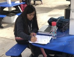 Carla Ordaz, student at the University of Colorado, Denver. Photo by Taylor Sienkiewicz.