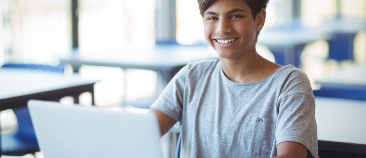 Student studying for the ACT with ACT Practice Test Online