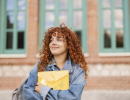 Student prepared for graduate school with GRE sample questions.