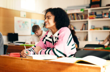 Student excited to study for their AP exam schedule​