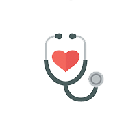 stethoscope with heart icon